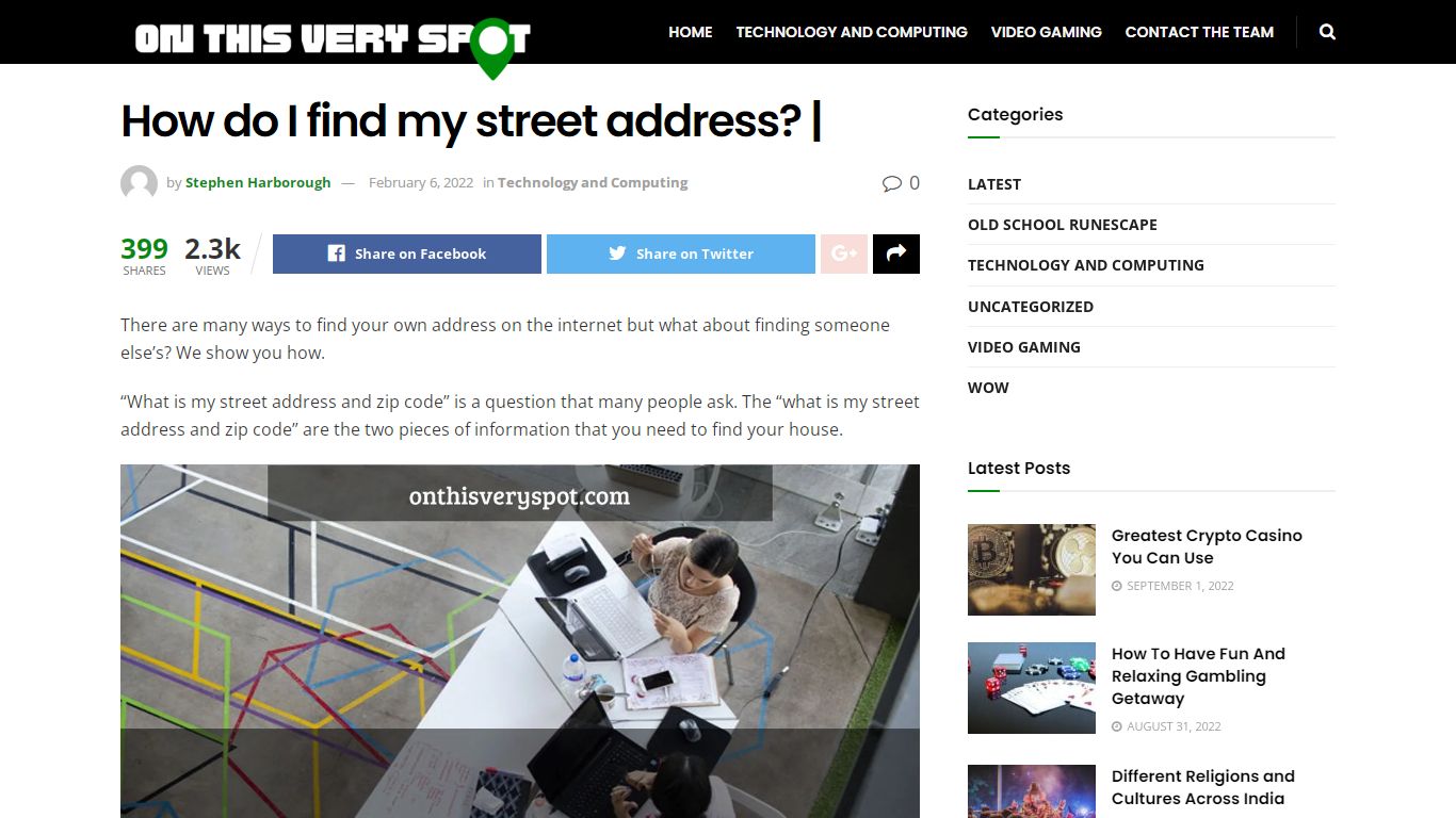 How do I find my street address? | - On This Very Spot